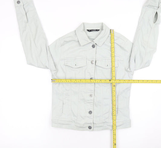 Dunnes Women Beige Cotton Twill Basic Jacket Size 10