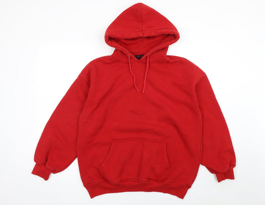 Womens UK Size 6 Misspap Red Pullover Hoodie