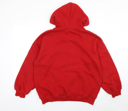Womens UK Size 6 Misspap Red Pullover Hoodie
