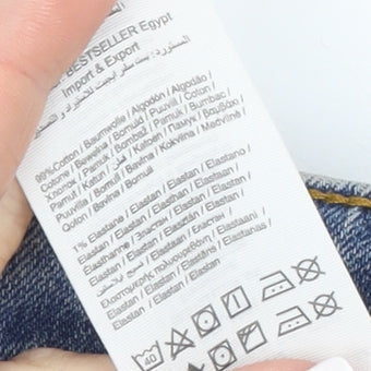 Jack & Jones Men's Blue Straight Jeans 32x30 Cotton Denim