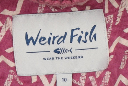 Womens UK Size 10 Weird Fish Pink Pullover Sweatshirt