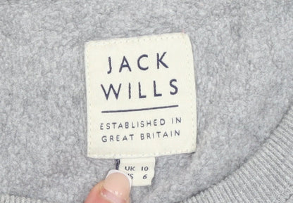 Womens UK Size 10 Jack Wills Grey Pullover Sweatshirt