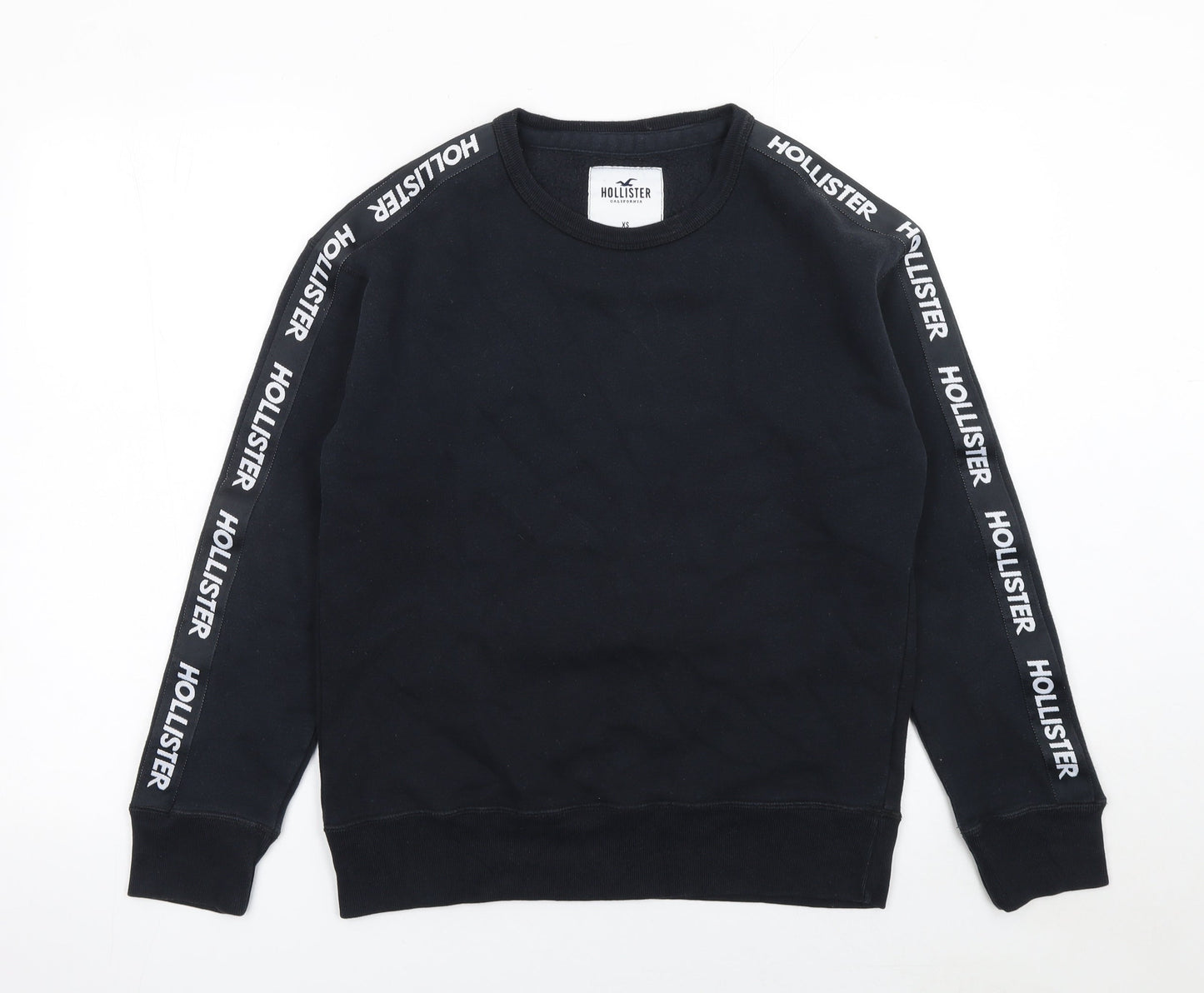 Mens UK Size XS Hollister Black Pullover Sweatshirt