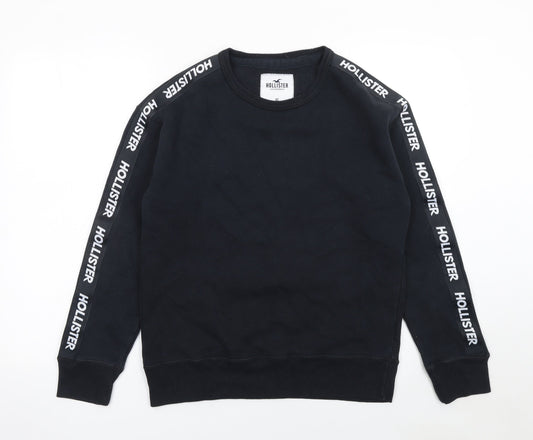 Mens UK Size XS Hollister Black Pullover Sweatshirt