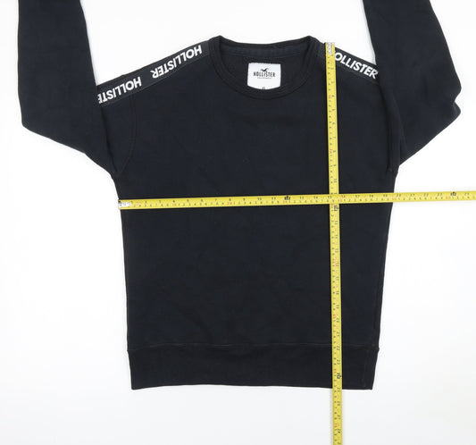 Mens UK Size XS Hollister Black Pullover Sweatshirt
