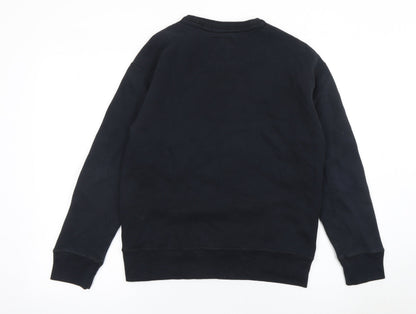 Mens UK Size XS Hollister Black Pullover Sweatshirt