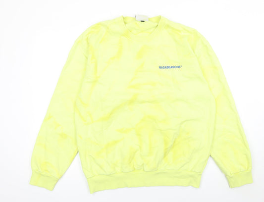 Womens UK Size L Nasaseasons Yellow Pullover Sweatshirt