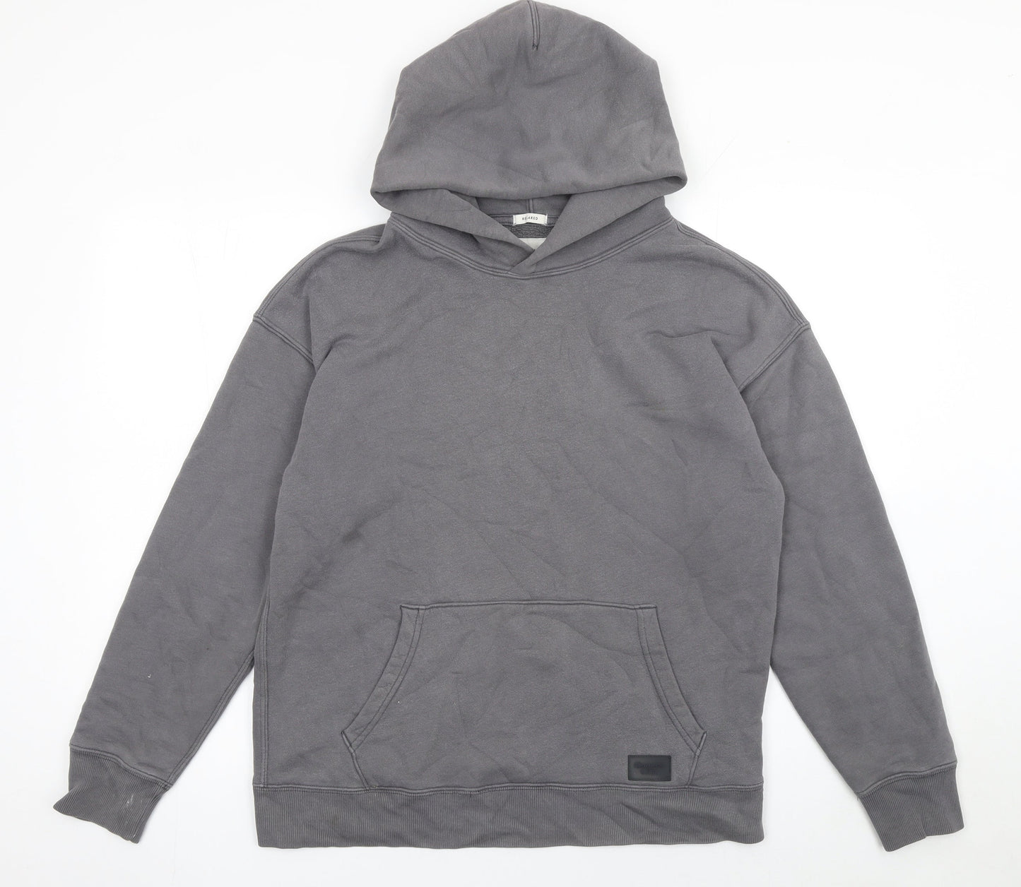 Abercrombie & Fitch Men's Grey Relaxed Fleece Hoodie Size S