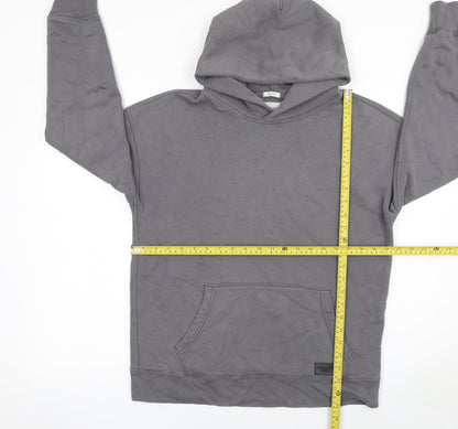 Abercrombie & Fitch Men's Grey Relaxed Fleece Hoodie Size S