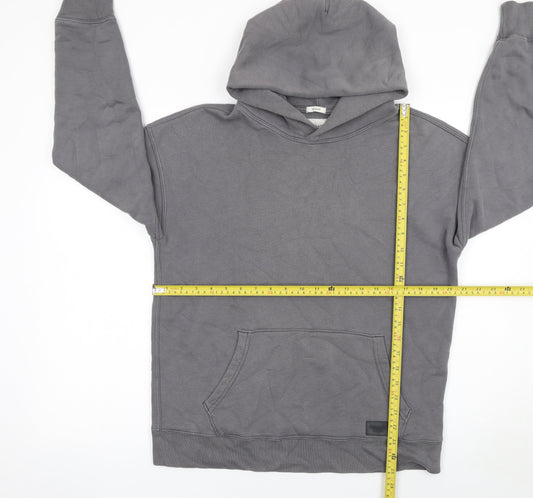 Abercrombie & Fitch Men's Grey Relaxed Fleece Hoodie Size S