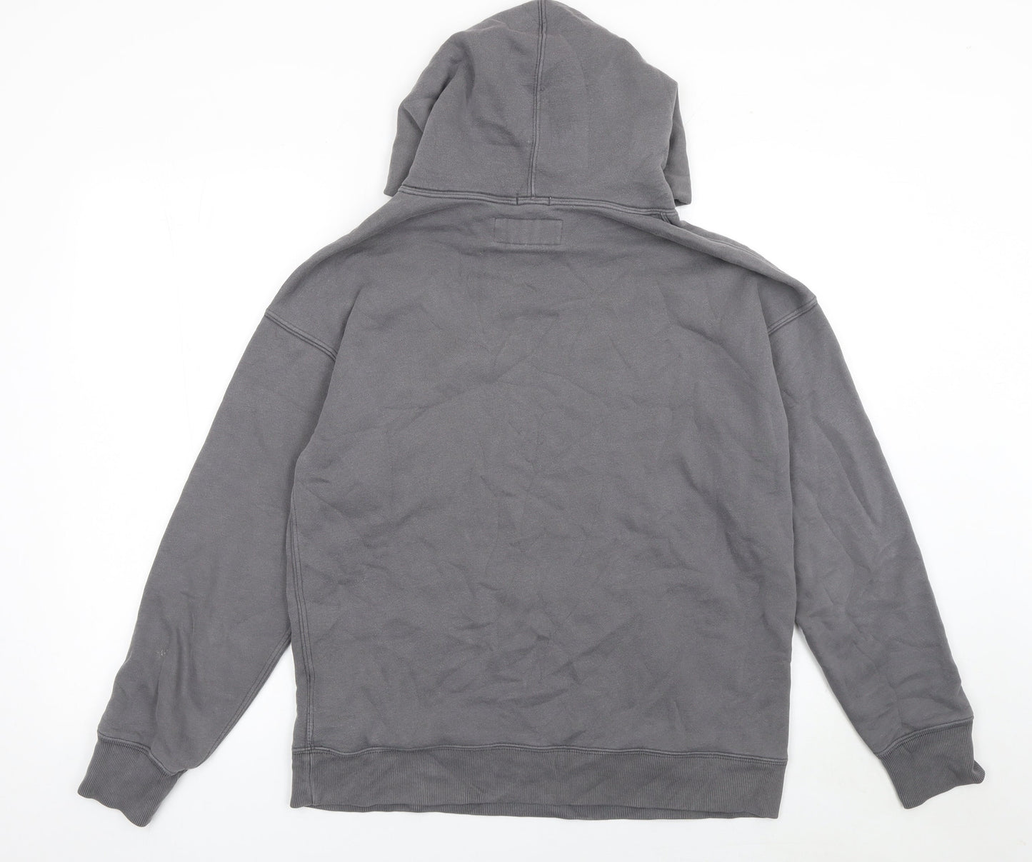 Abercrombie & Fitch Men's Grey Relaxed Fleece Hoodie Size S