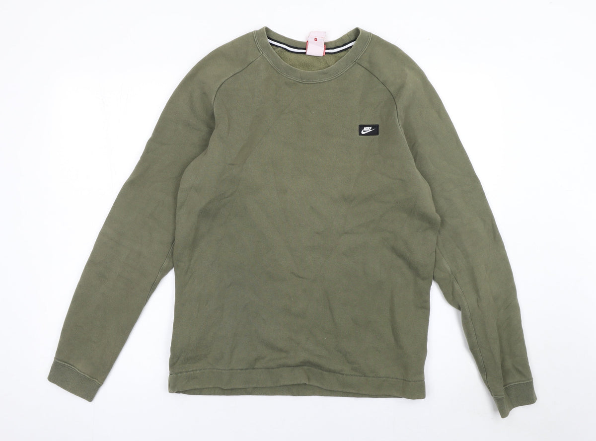 Mens UK Size S Nike Green Pullover Sweatshirt