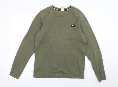 Mens UK Size S Nike Green Pullover Sweatshirt