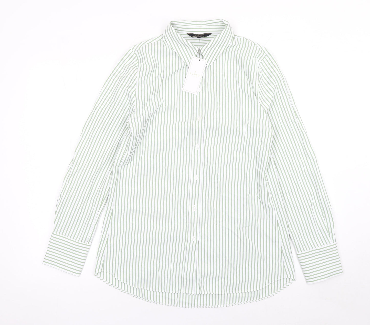 Womens UK Size 8 Lipsy Green Classic Button-Up