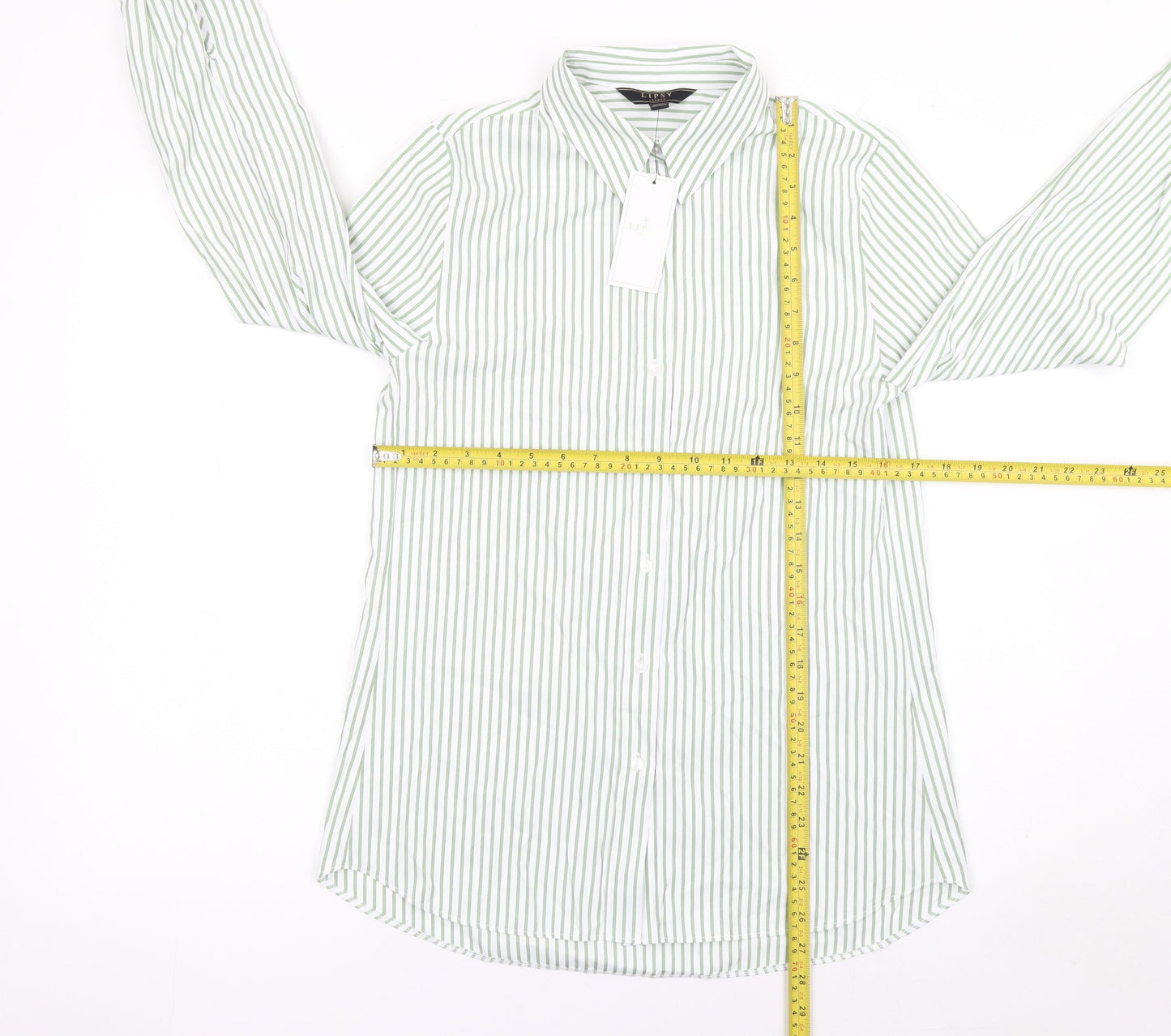 Womens UK Size 8 Lipsy Green Classic Button-Up