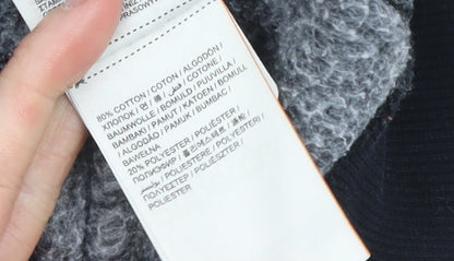 Superdry Women Black Full Zip Hoodie Size S Track & Field Logo