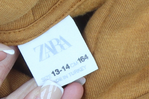 Girls UK Size 13-14 Years Zara Brown Pullover Hoodie