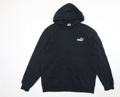 Mens UK Size L PUMA Black Pullover Hoodie