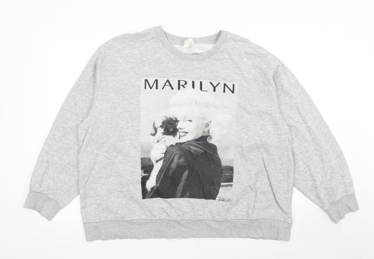 Mens UK Size XL H&M Grey Pullover Sweatshirt