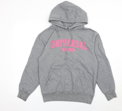 Womens UK Size S Universal Studios Grey Pullover Hoodie