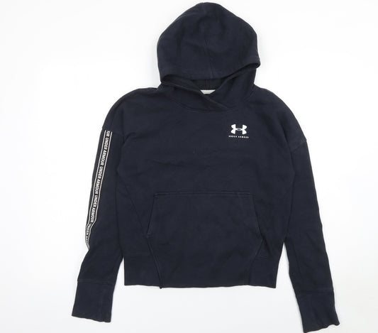 Boys UK Size 14 Years Under armour Black Pullover Hoodie