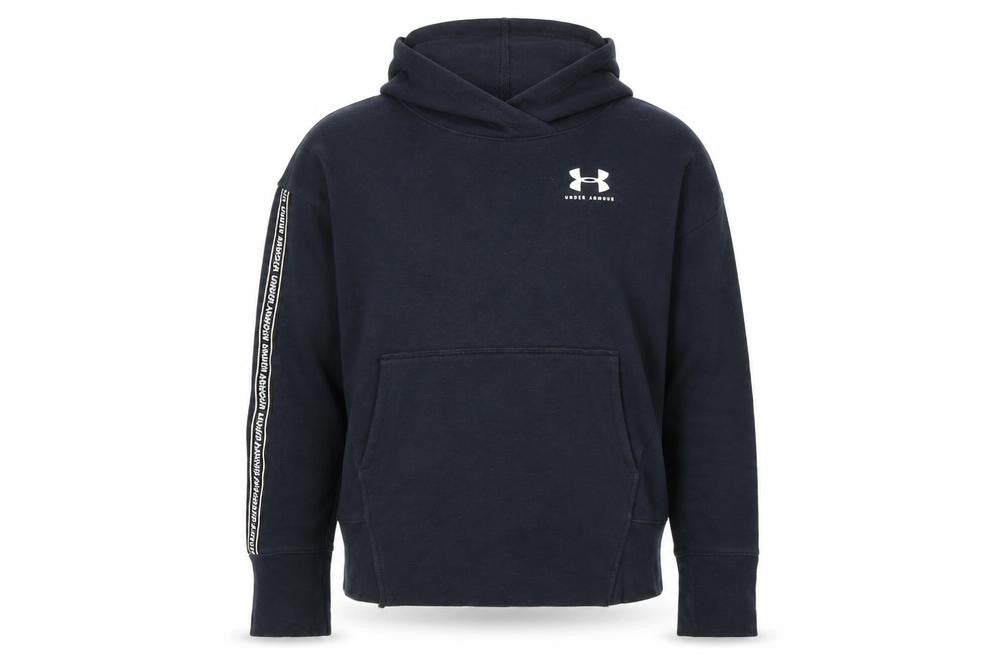 Boys UK Size 14 Years Under armour Black Pullover Hoodie