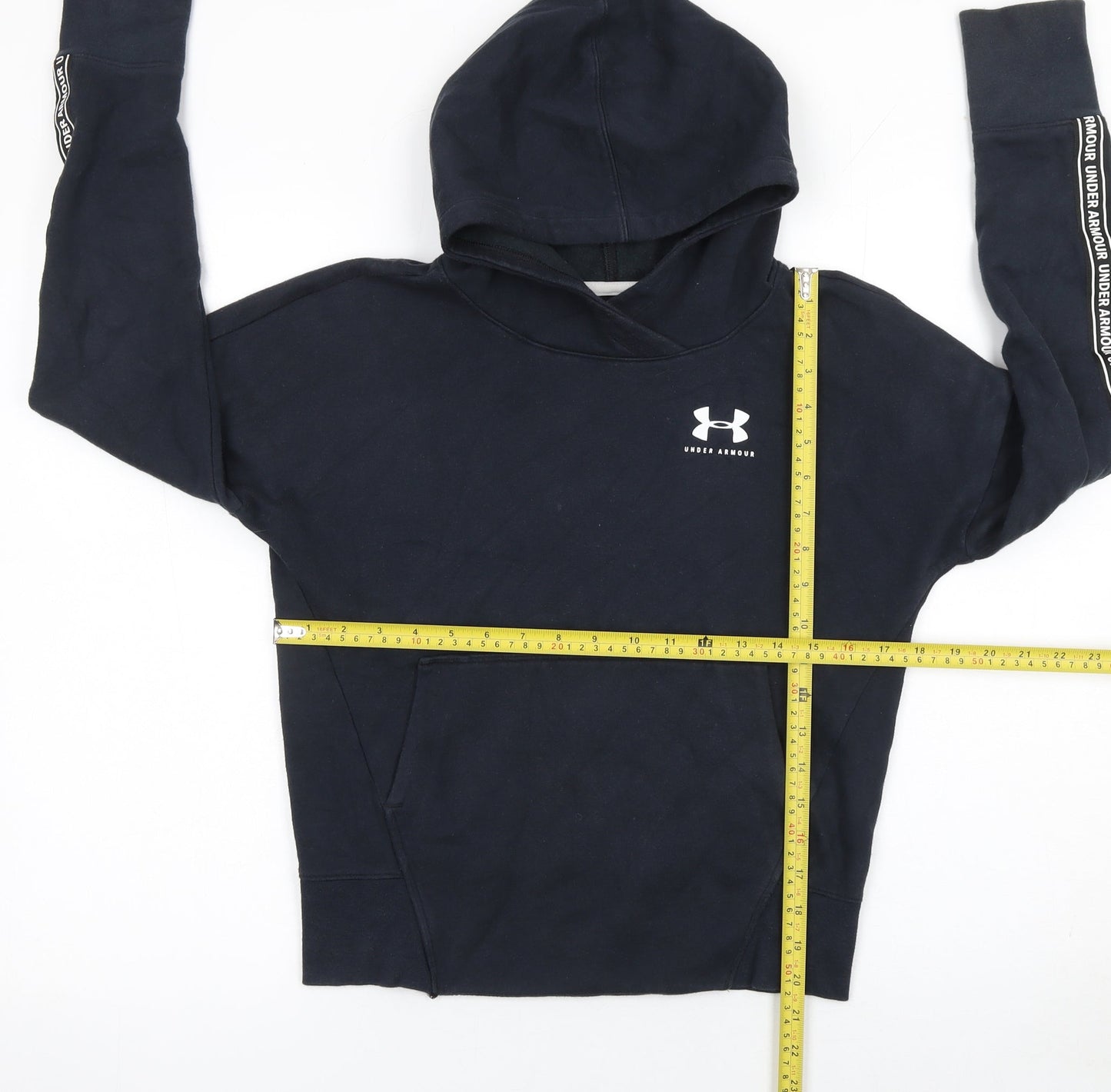 Boys UK Size 14 Years Under armour Black Pullover Hoodie
