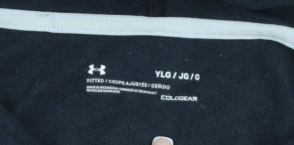 Boys UK Size 14 Years Under armour Black Pullover Hoodie