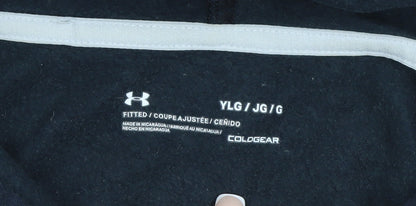 Boys UK Size 14 Years Under armour Black Pullover Hoodie