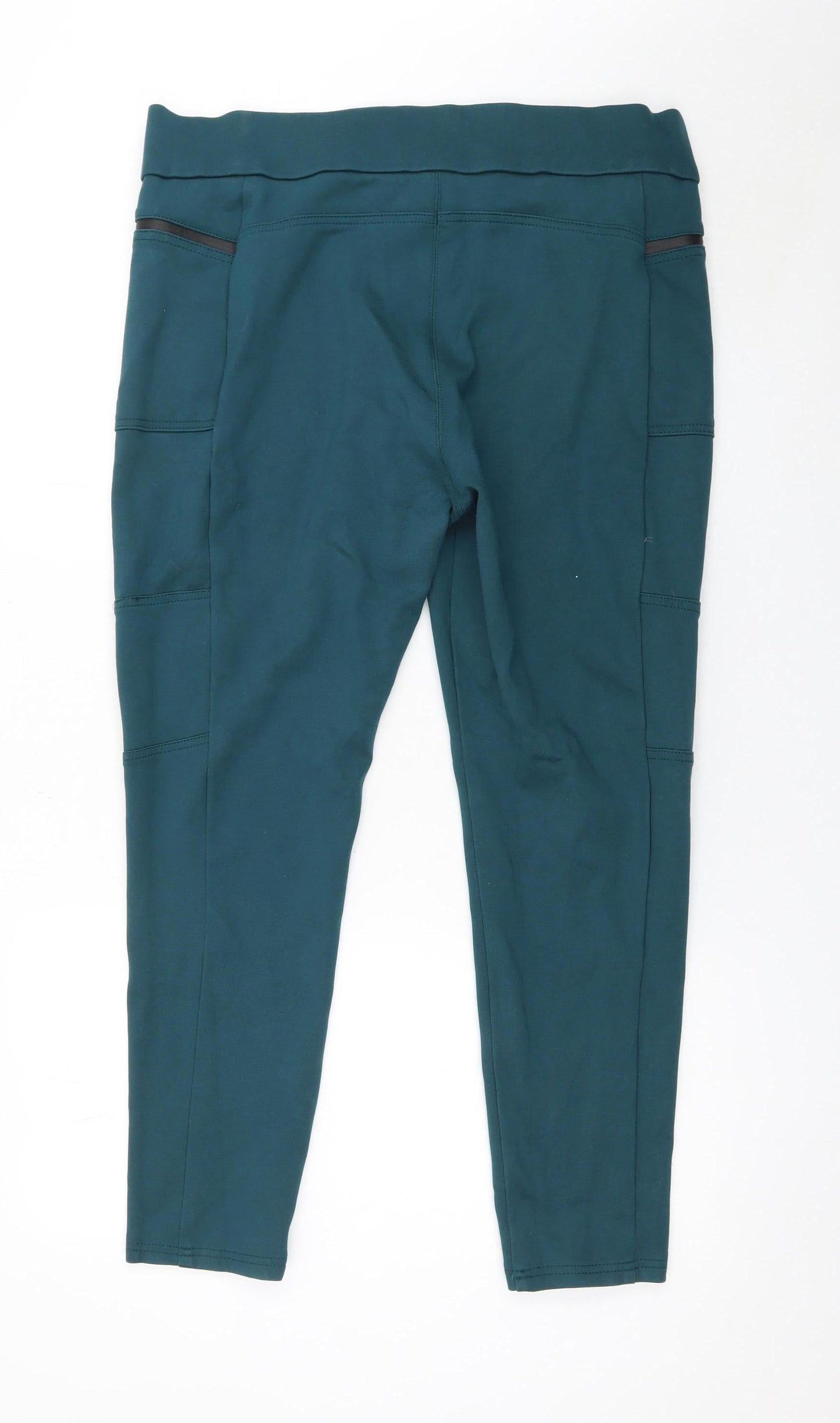 Next Women Green Stretch Jeggings Size 16 Pull On Pants