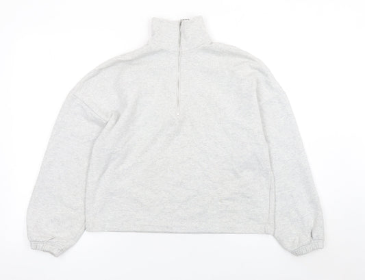 Primark Women’s Grey 1/2 Zip Relaxed Fit Sweatshirt XS UK 6/8