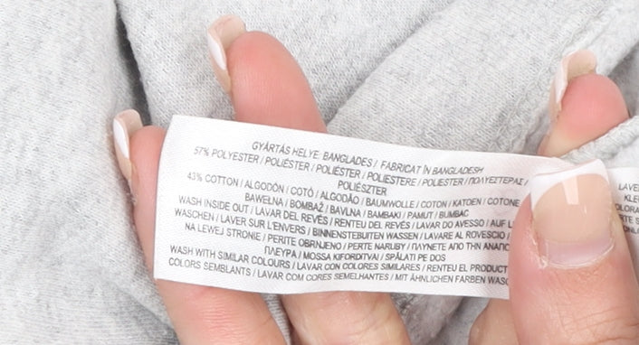 Primark Women’s Grey 1/2 Zip Relaxed Fit Sweatshirt XS UK 6/8