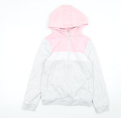 Girls UK Size 11-12 Years Slazenger Pink Full Zip Hoodie