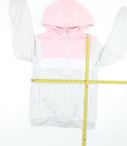 Girls UK Size 11-12 Years Slazenger Pink Full Zip Hoodie
