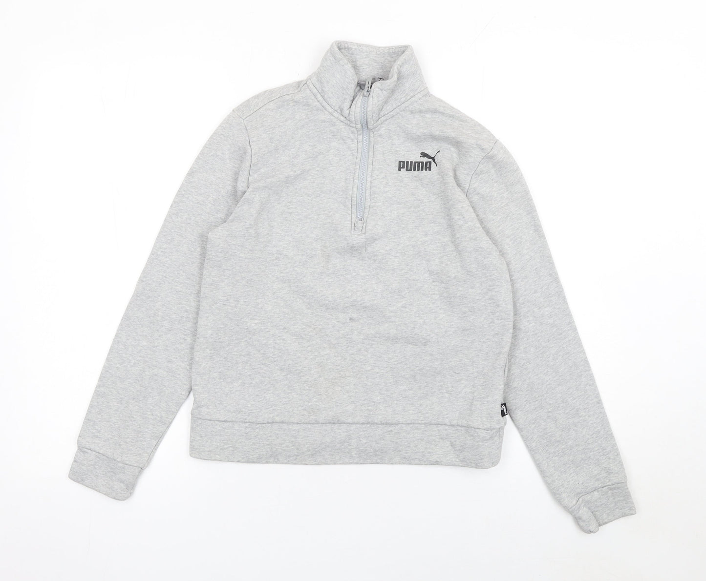Puma Womens Grey XS 1/2 Zip Sweatshirt Classic Pullover