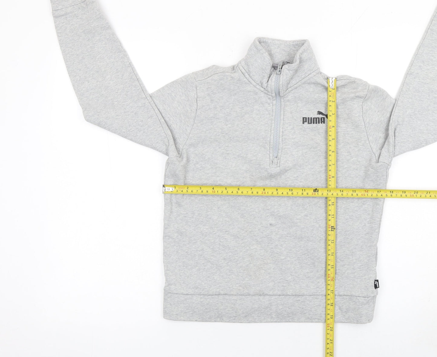 Puma Womens Grey XS 1/2 Zip Sweatshirt Classic Pullover