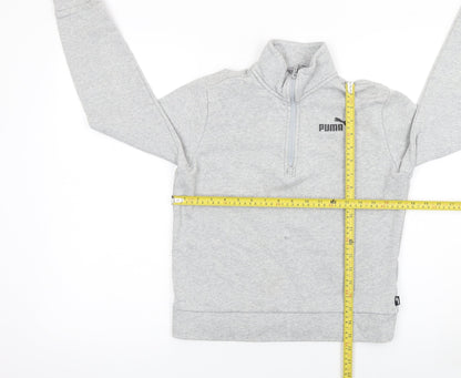 Puma Womens Grey XS 1/2 Zip Sweatshirt Classic Pullover