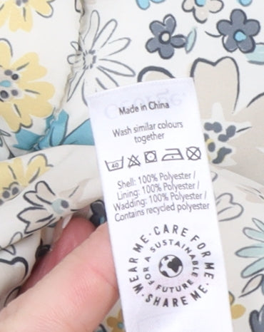 George Unisex Baby Multicoloured Floral Puffer Coat 6-9 Months Hooded Winter