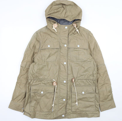 Levi's Women's Beige Hooded Parka Jacket L Regular Cotton Blend