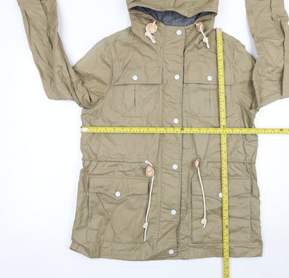 Levi's Women's Beige Hooded Parka Jacket L Regular Cotton Blend