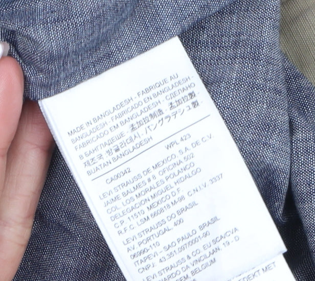 Levi's Women's Beige Hooded Parka Jacket L Regular Cotton Blend