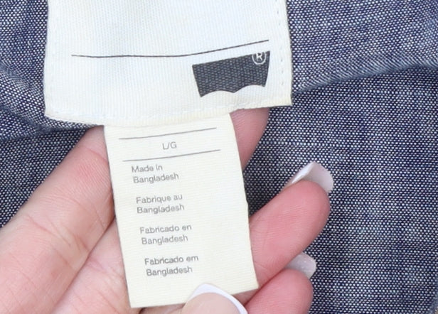 Levi's Women's Beige Hooded Parka Jacket L Regular Cotton Blend