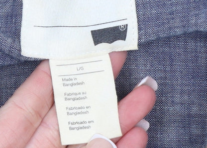 Levi's Women's Beige Hooded Parka Jacket L Regular Cotton Blend