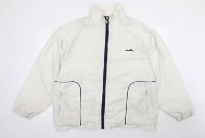 Mens UK Size XL ellesse White Windbreaker Coat
