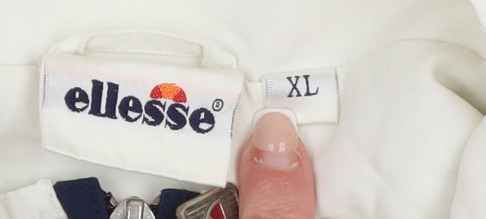 Mens UK Size XL ellesse White Windbreaker Coat
