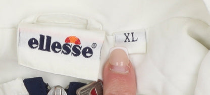 Mens UK Size XL ellesse White Windbreaker Coat