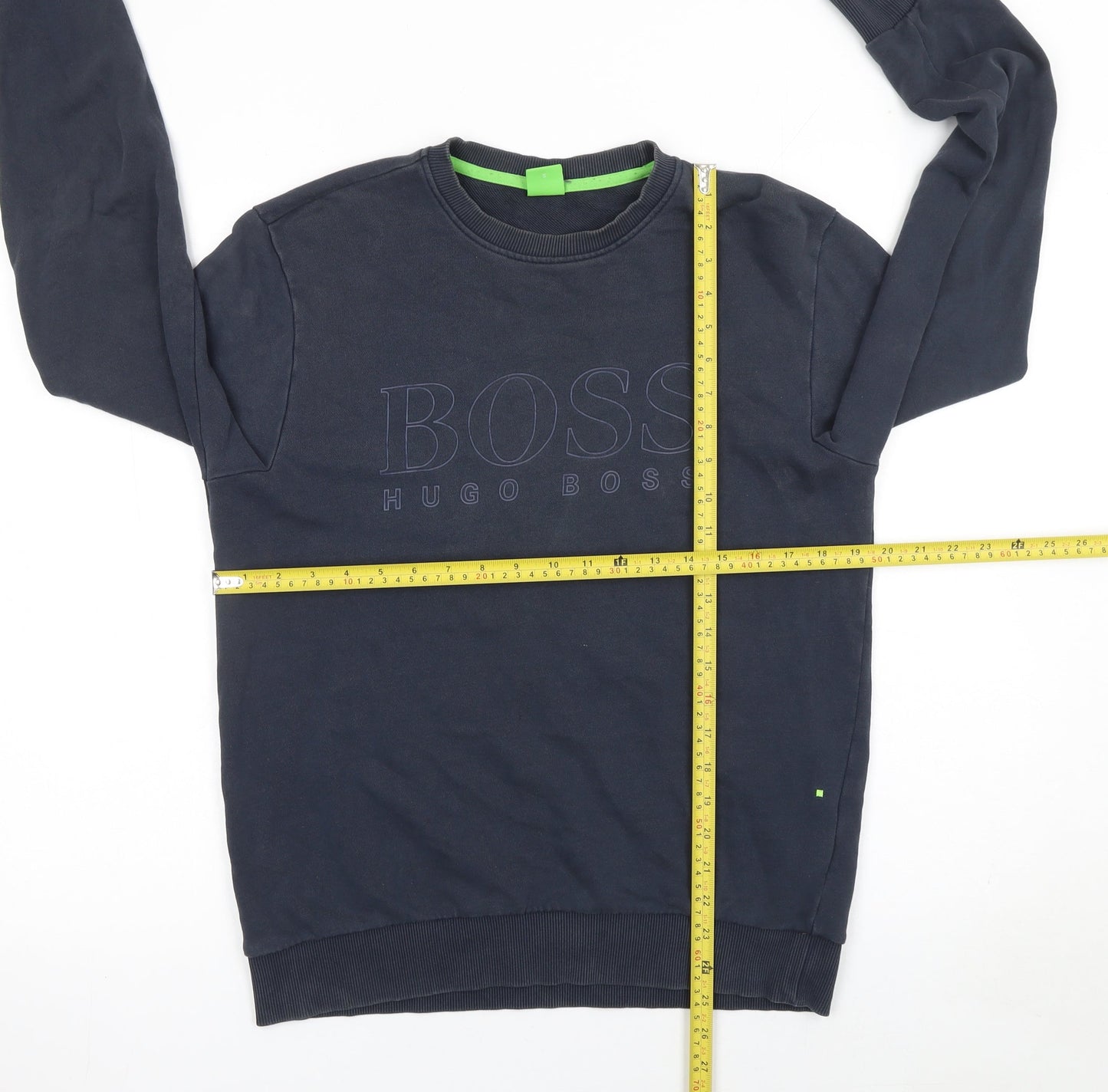 Mens UK Size S HUGO BOSS Blue Pullover Sweatshirt