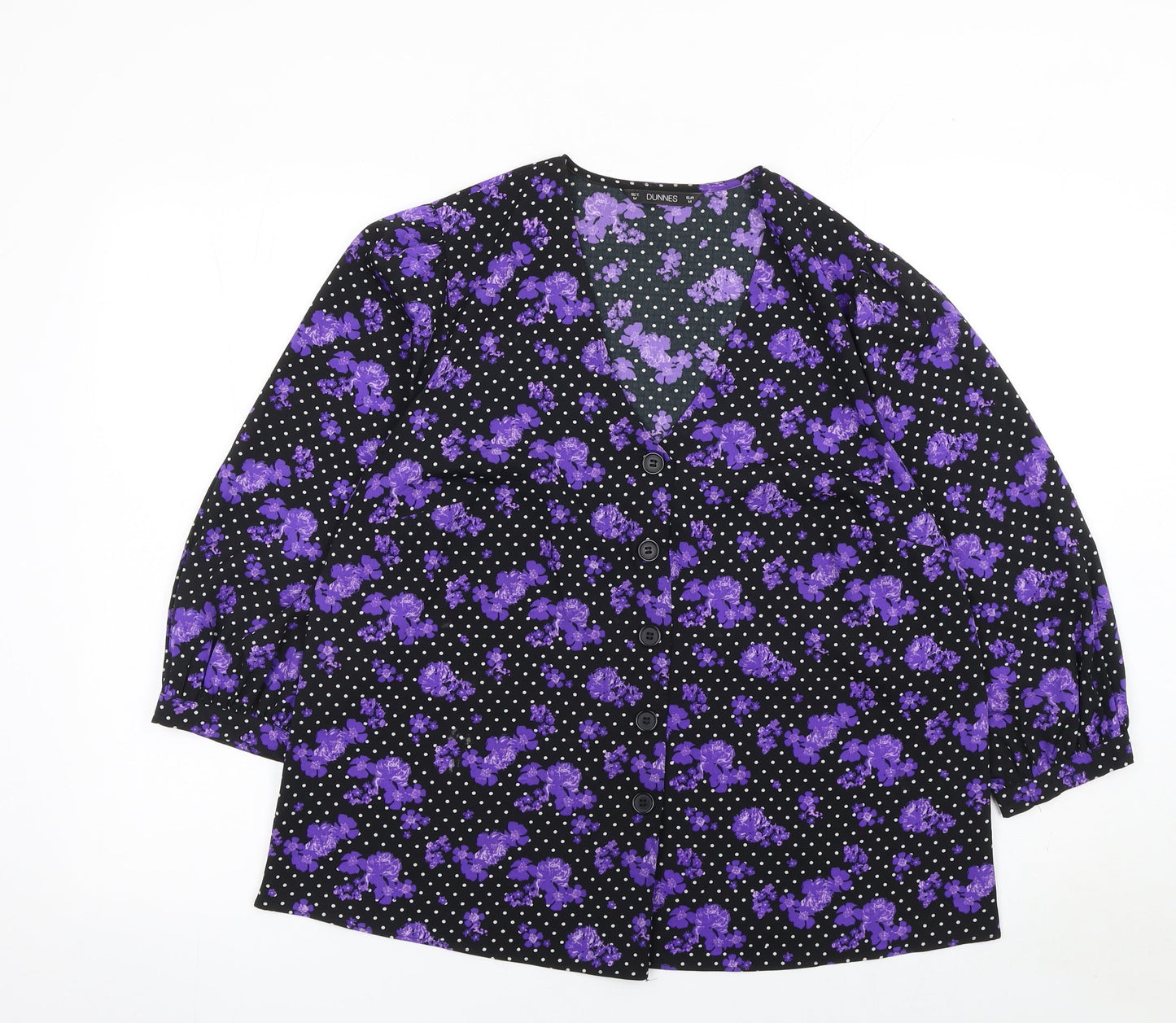 Dunnes Womens Multicoloured Floral Button Blouse Size M