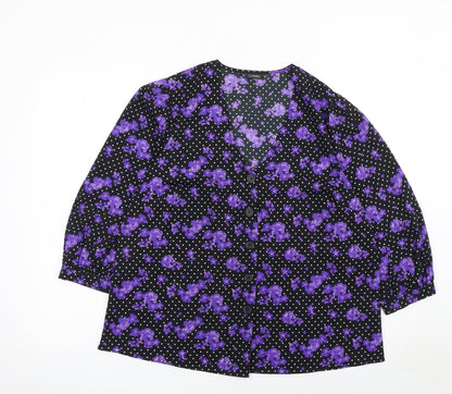 Dunnes Womens Multicoloured Floral Button Blouse Size M