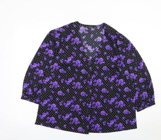 Dunnes Womens Multicoloured Floral Button Blouse Size M